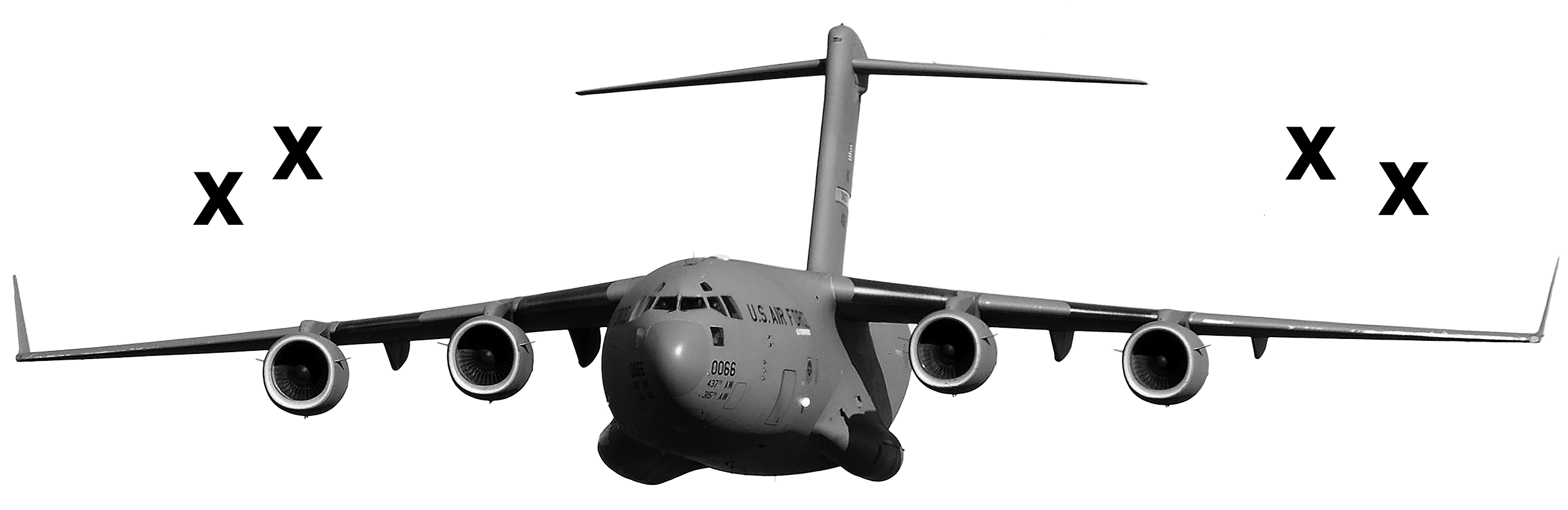 High Detail Airbrush stencil HD stencils C-17 Globemaster Air Force plane - Warfare aircraft